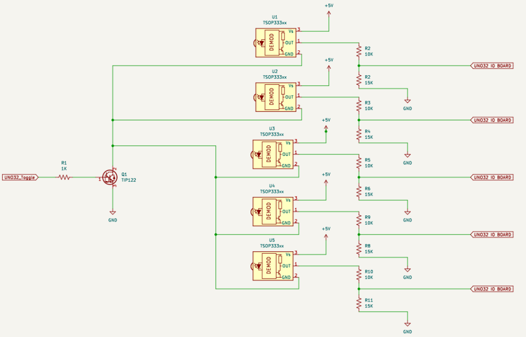 Schematic for IR sensors.